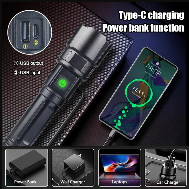 High Power LED Multifunction Torch Light